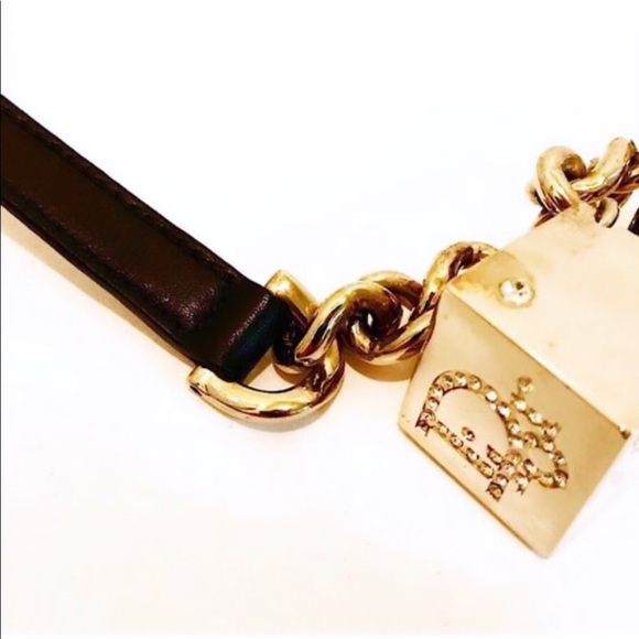 Authentic Christian Dior Galliano Swarovski Dice Leather Belt - Picture 4 of 7